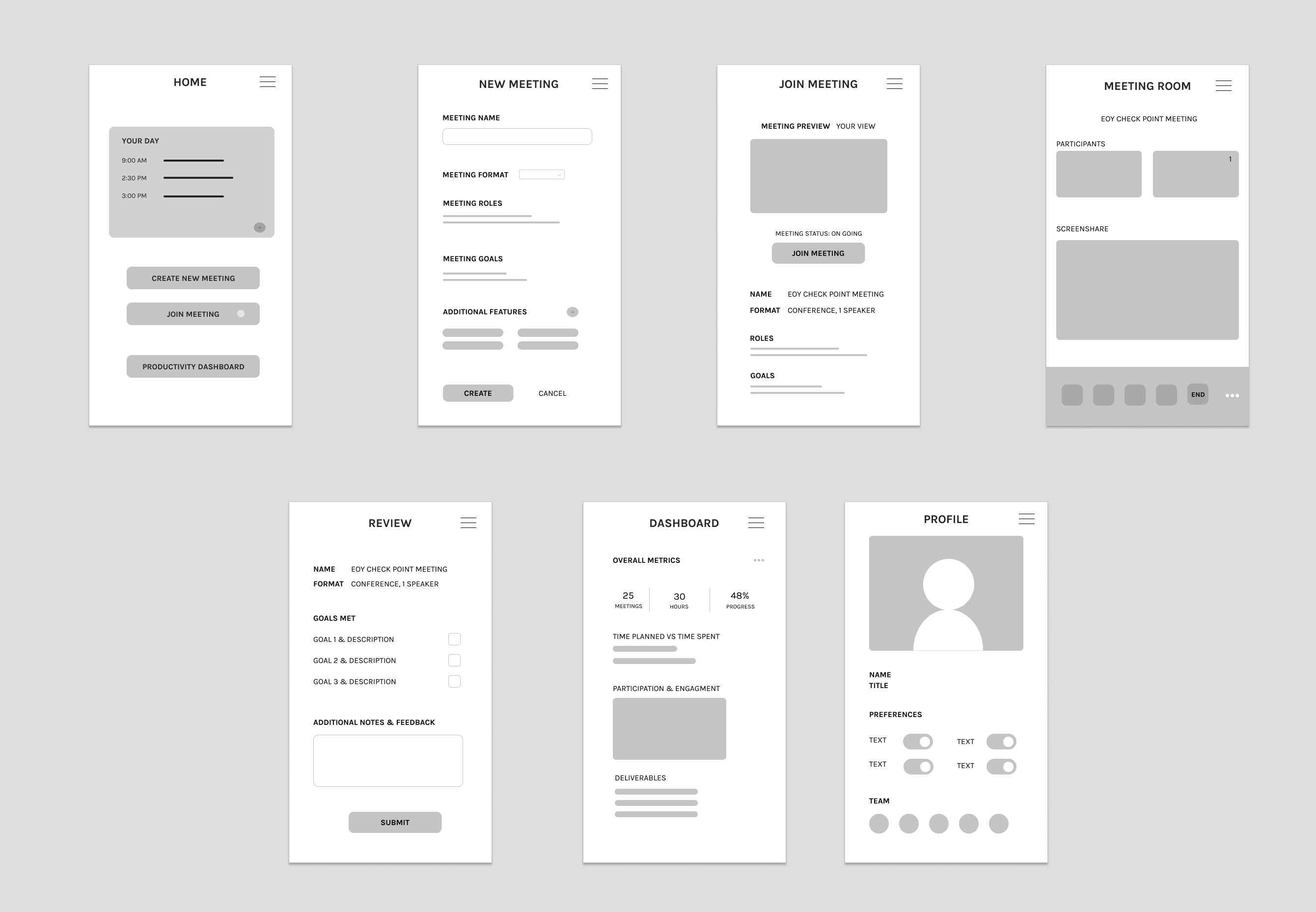 Low-fidelity digital mockup